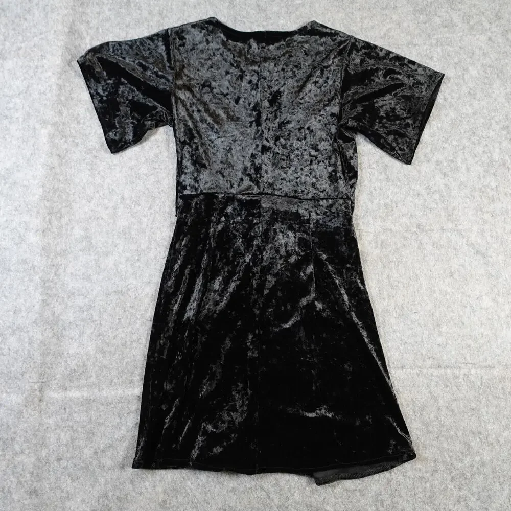 Habitual‎ Dress Girls 10 Velvet Black Mini Holiday